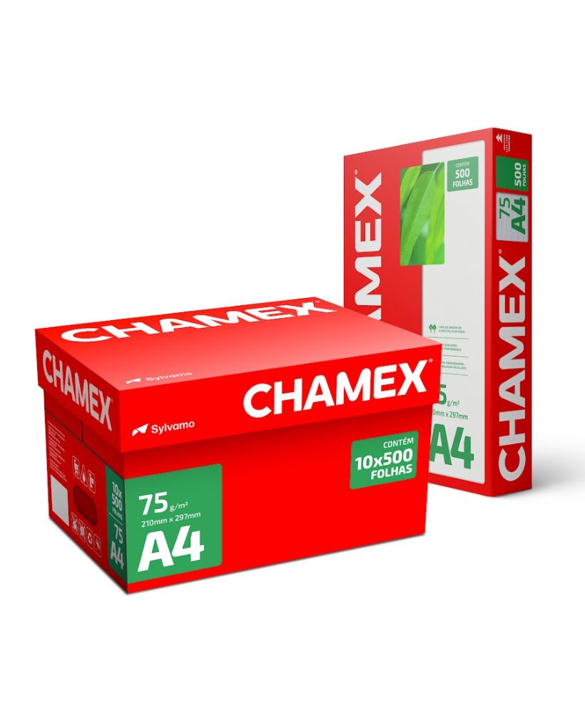 chama ページ PAPEL CHAMEX 75G 500FLS - A4 - CX 10 - CHAMEX